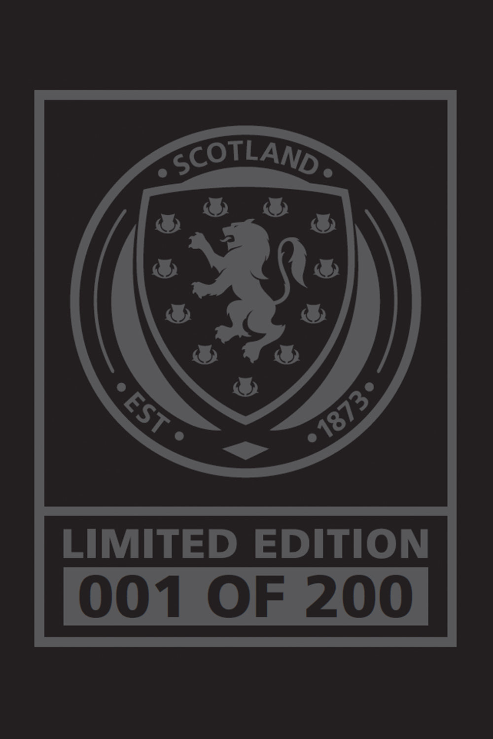 Official Limited Edition Scotland Polo Shirt - Black - The World Football Store
