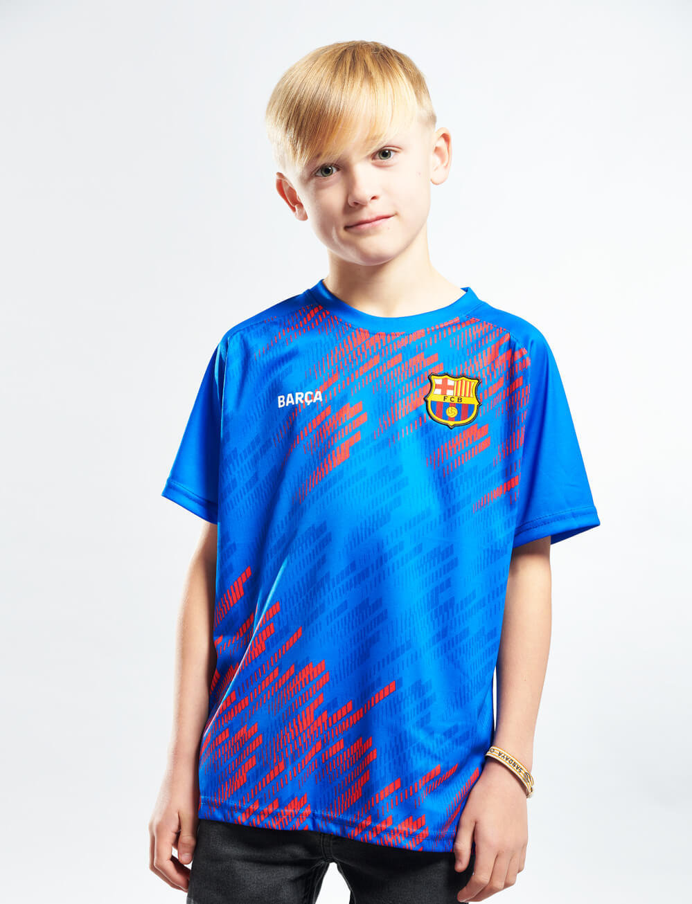 Official FC Barcelona Kids Training T-Shirt - Blue - The World Football Store