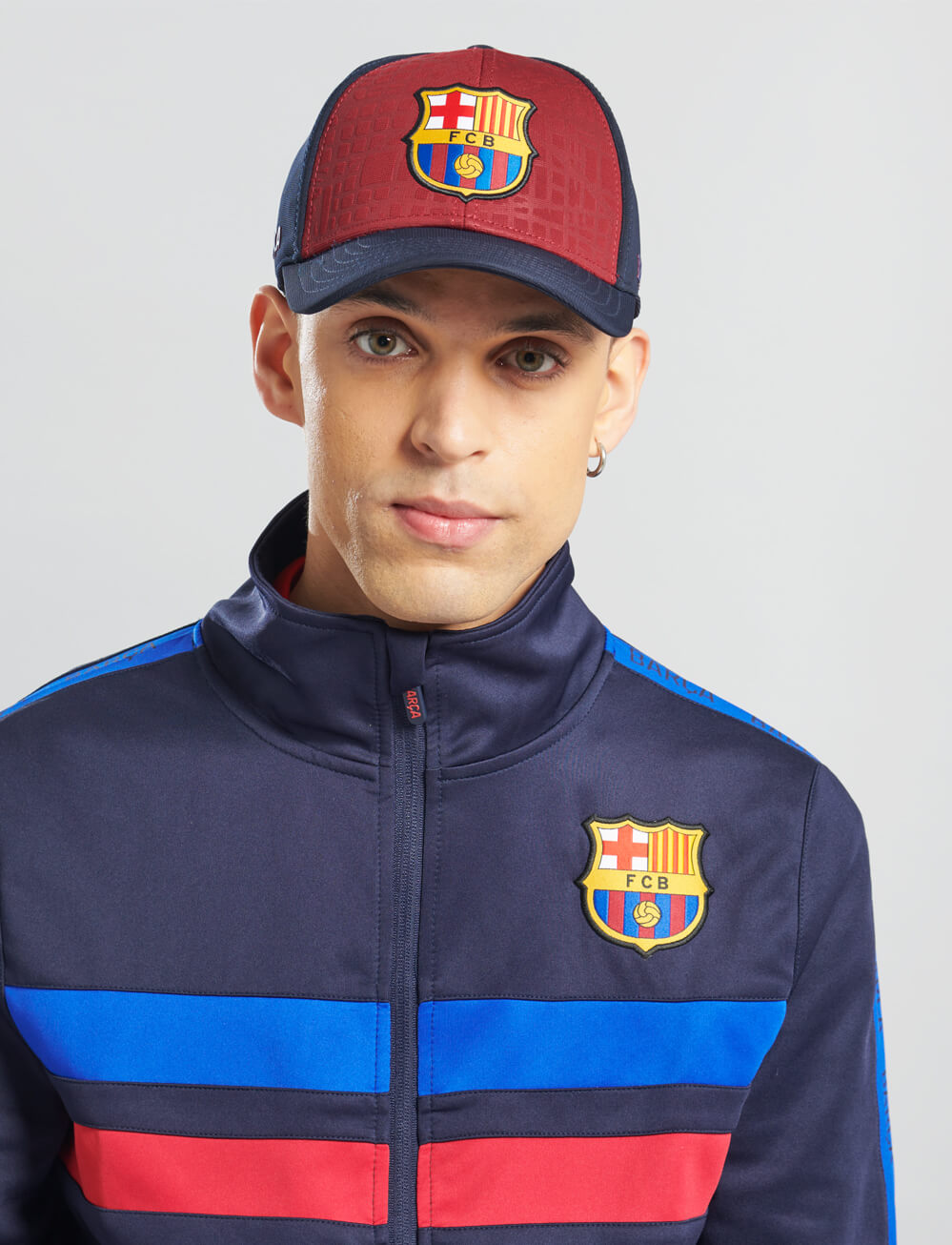 Official FC Barcelona Cap - Navy/Burgandy - The World Football Store