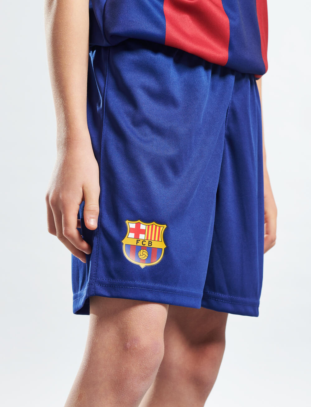 Official FC Barcelona Kids 1st Team Kit - Navy/Red - The World Football Store