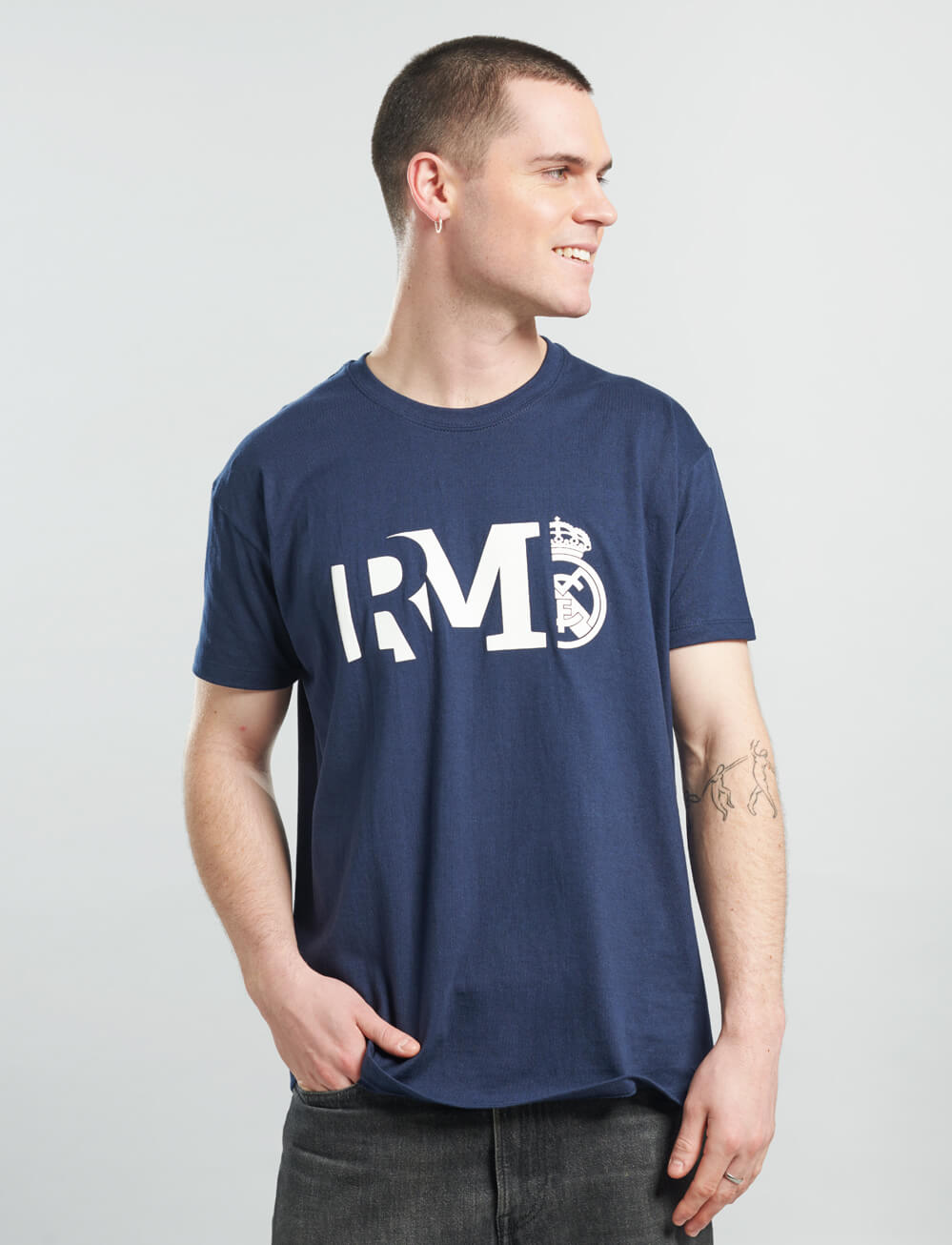 Official Real Madrid Graphic T-Shirt - Navy - The World Football Store