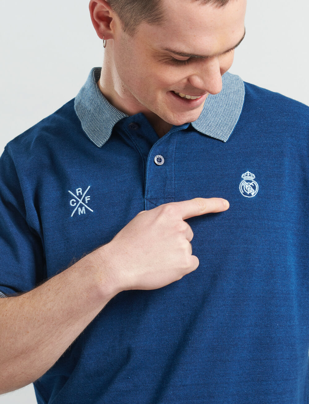 Official Real Madrid Polo - Blue - The World Football Store