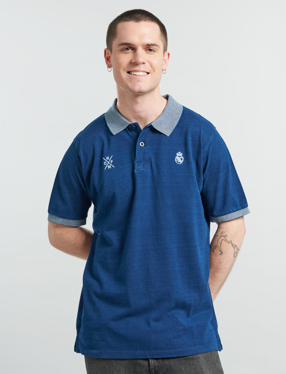 Official Real Madrid Polo - Blue - The World Football Store