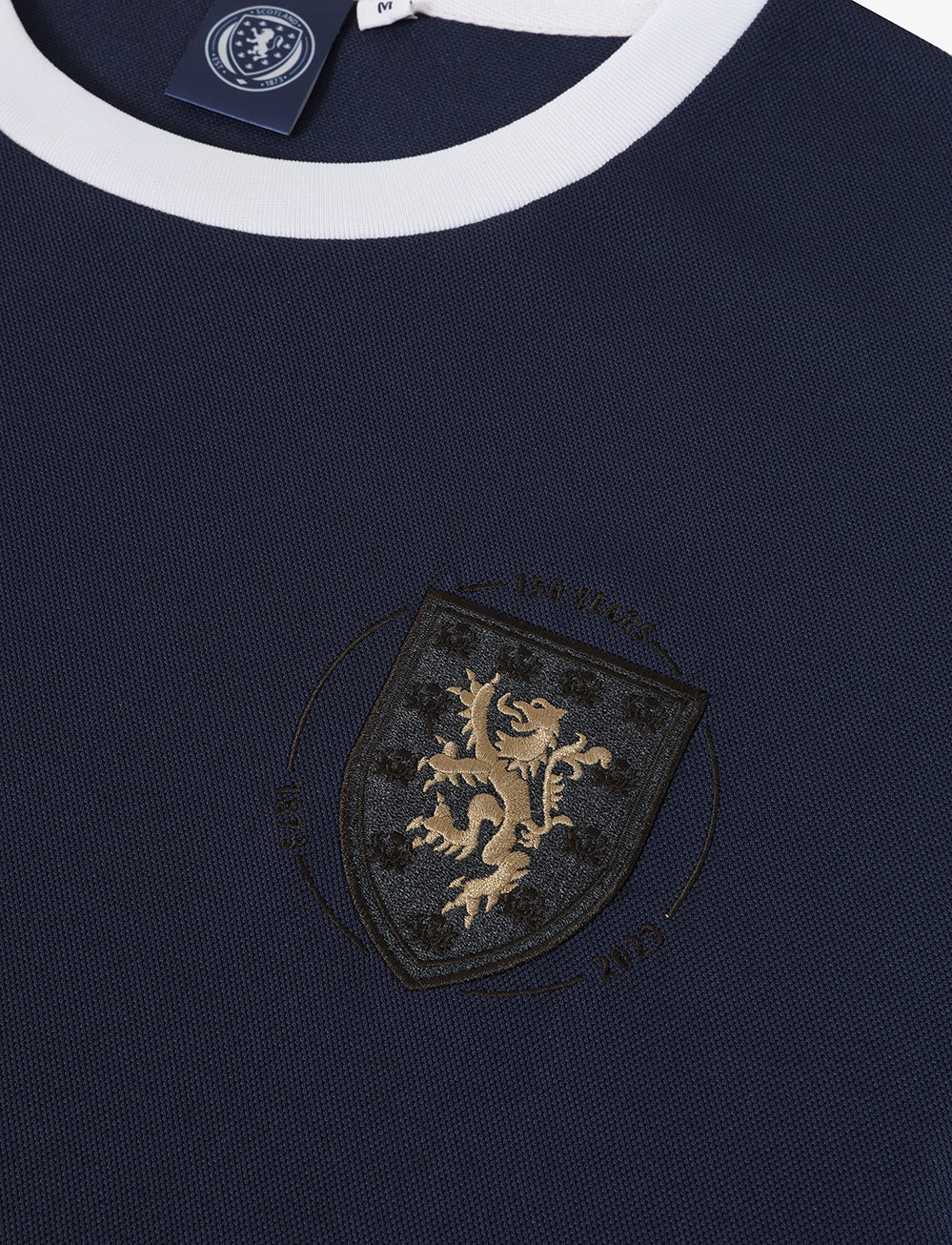 Official Team Scotland 150 Years Retro T-Shirt - Navy - The World Football Store