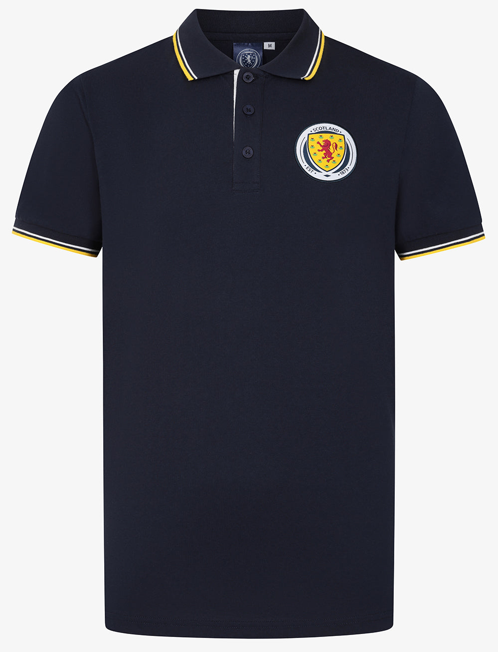 Official Team Scotland Tipped Polo - Navy - The World Football Store