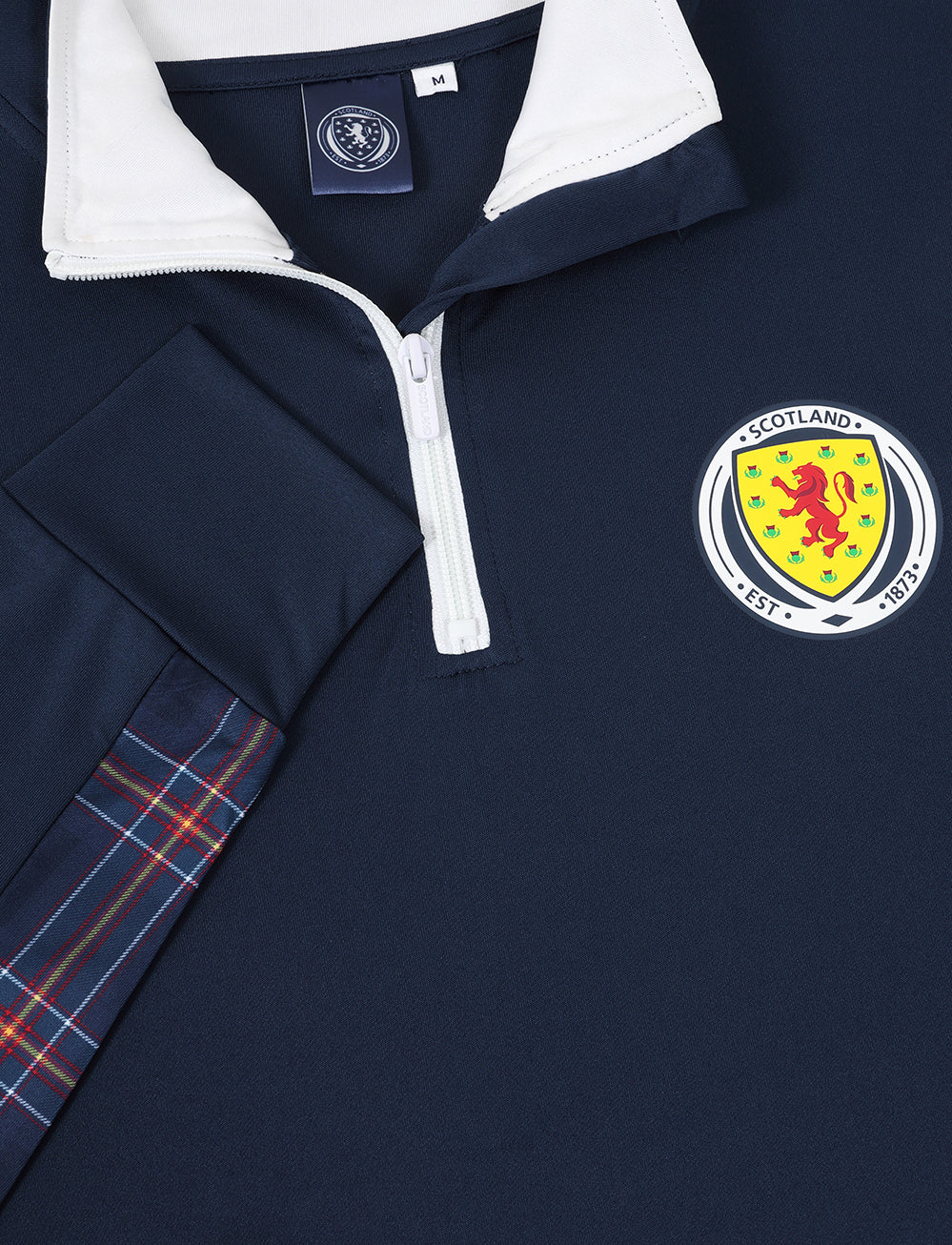 Official Team Scotland 1/4 Zip Sweatshirt - Navy - The World Football Store