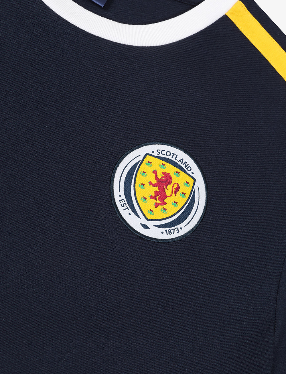 Official Team Scotland Ringer T-Shirt - Navy - The World Football Store
