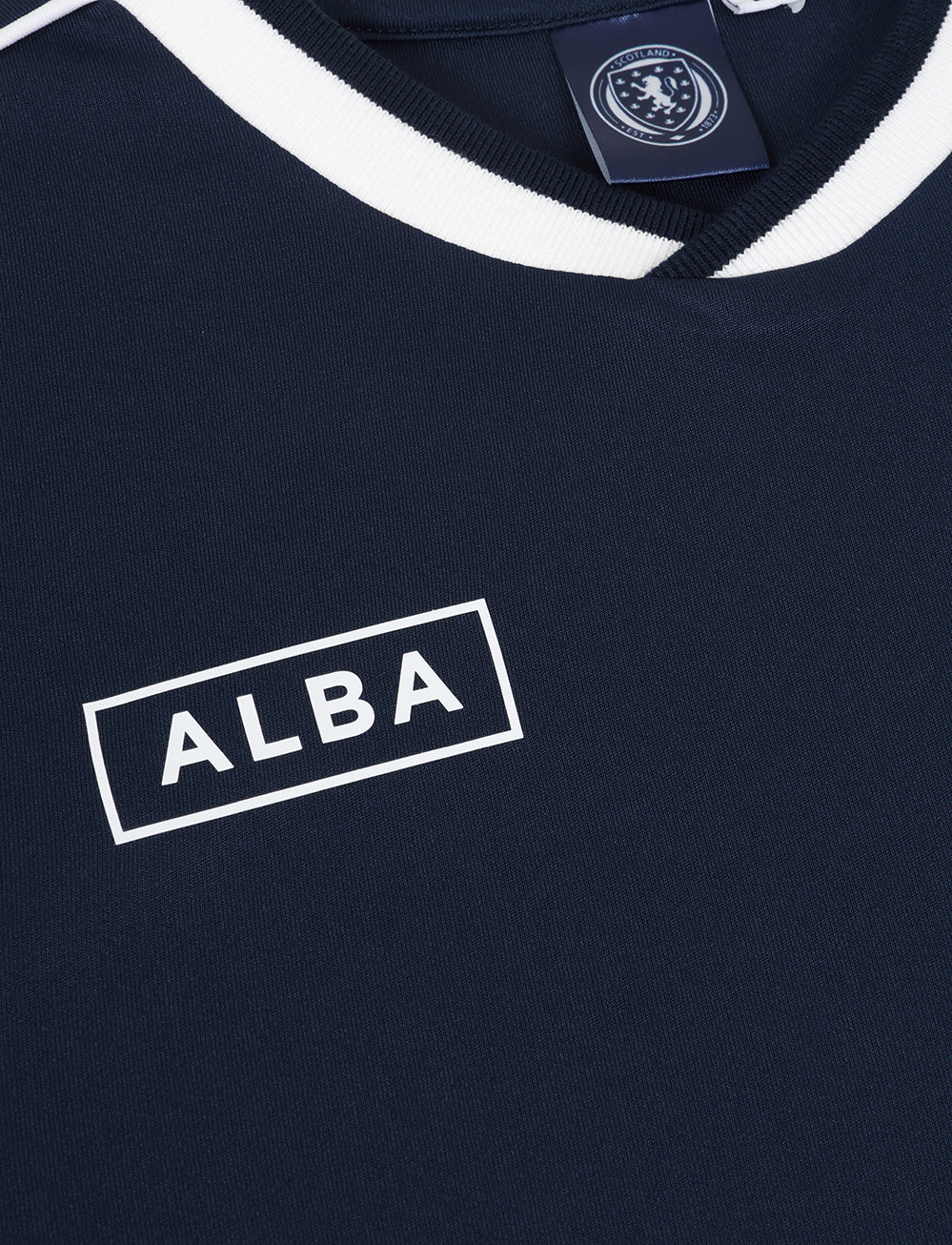 Official Team Scotland Kids Tipped T-Shirt - Navy - The World Football Store