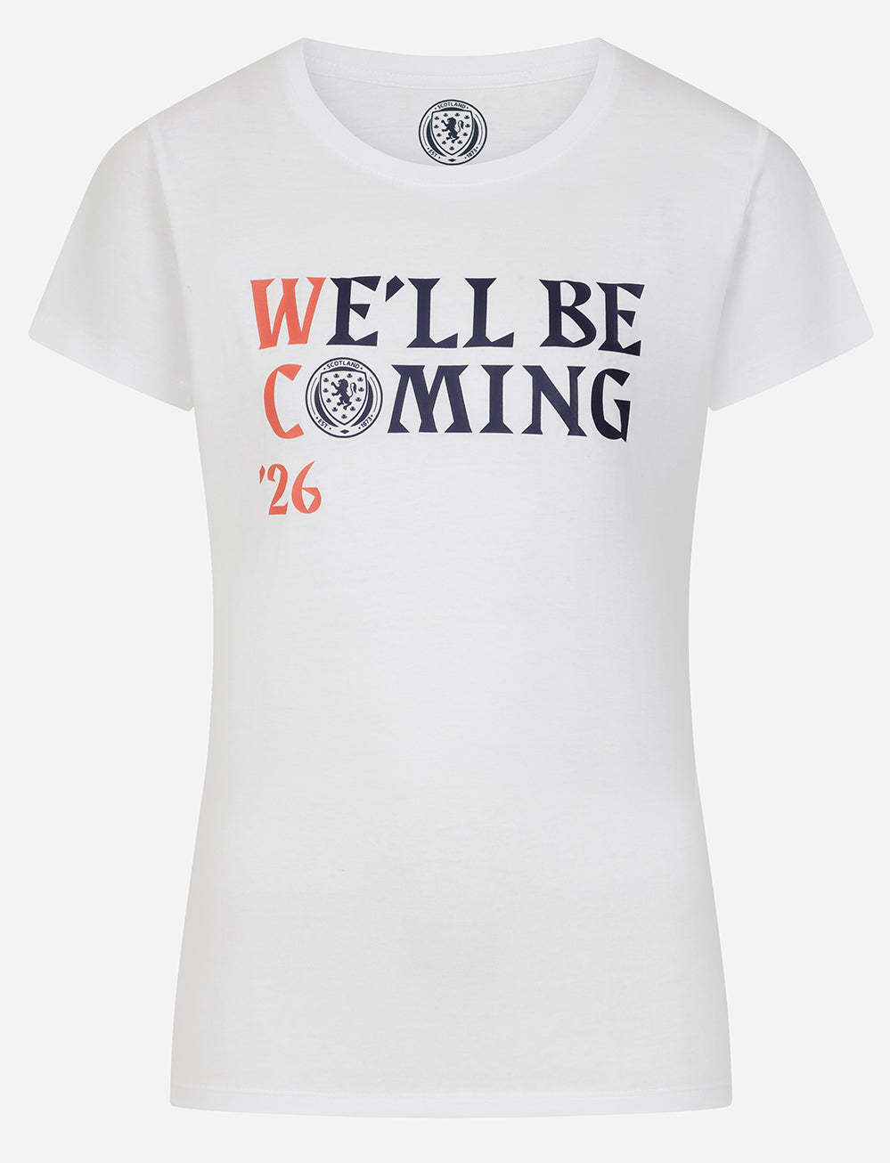 Official Team Scotland Women's 'We'll be Coming' Qualification T-Shirt - The World Football Store
