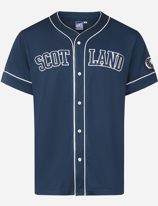 Team Scotland Baseball Jersey - Navy - The World Football Store