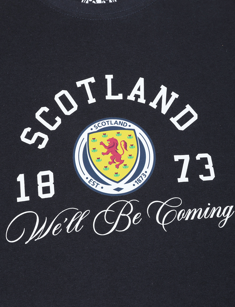 Official Team Scotland 'We'll be Coming' Kids T-Shirt - Navy - The World Football Store