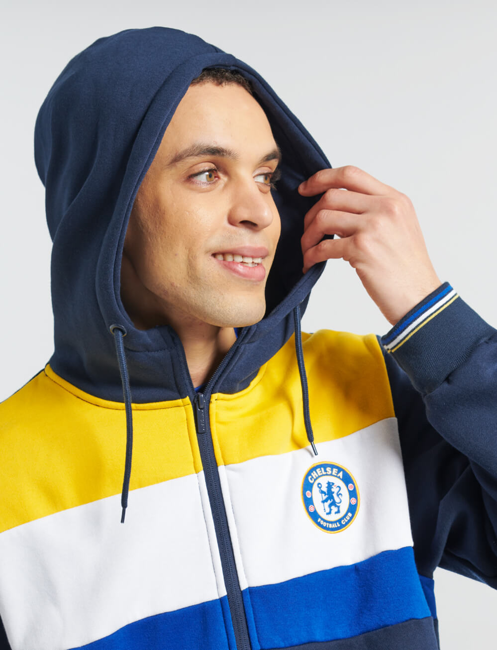 Official Chelsea Full Zip Fleece Hoodie - Navy - The World Football Store