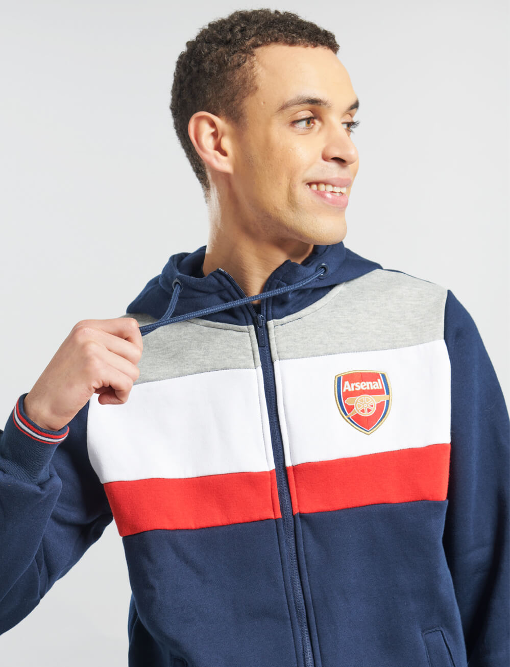 Official Arsenal Full Zip Hoodie - Navy - The World Football Store