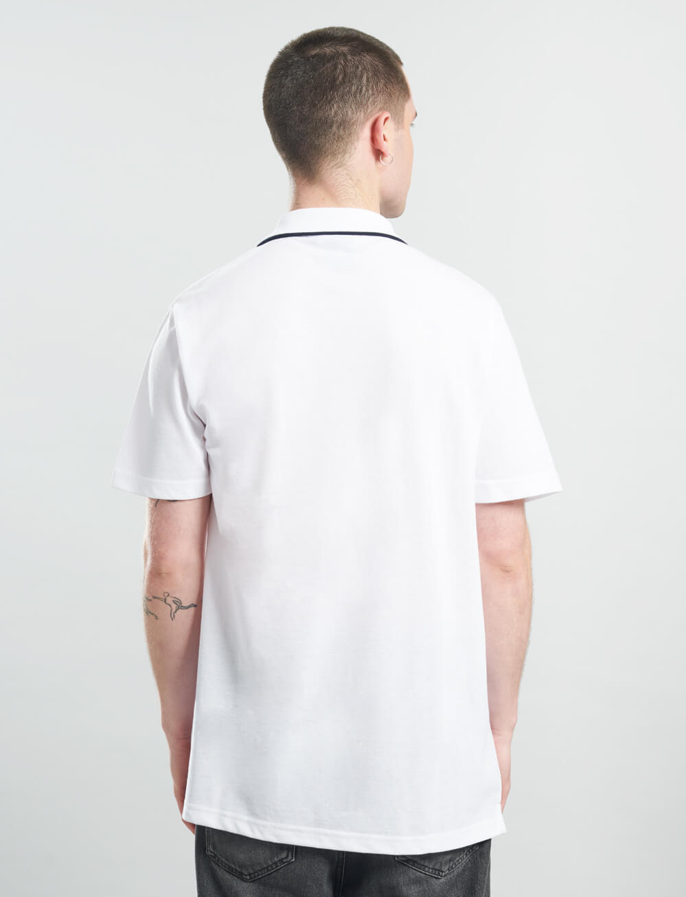 Official Tottenham Tipped Polo - White - The World Football Store