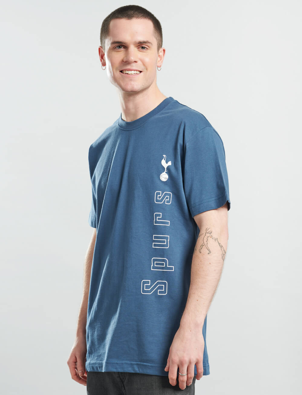 Official Tottenham Graphic T-Shirt - Denim - The World Football Store