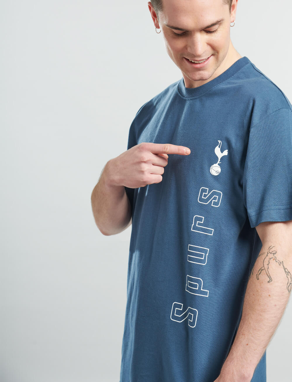 Official Tottenham Graphic T-Shirt - Denim - The World Football Store
