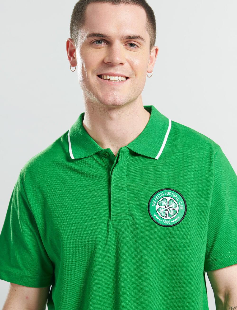 Official Celtic Tipped Polo - Green - The World Football Store