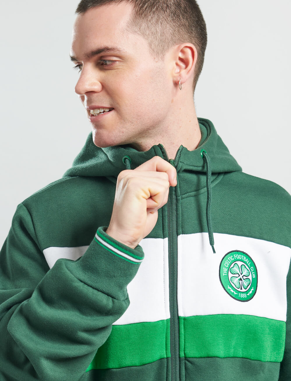 Official Celtic Full Zip Hoodie - Green - The World Football Store