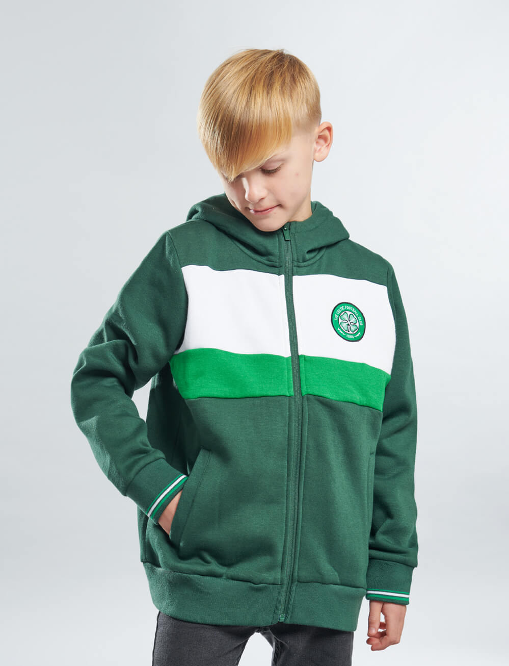 celtic football gear Official Celtic Kids Full Zip Hoodie