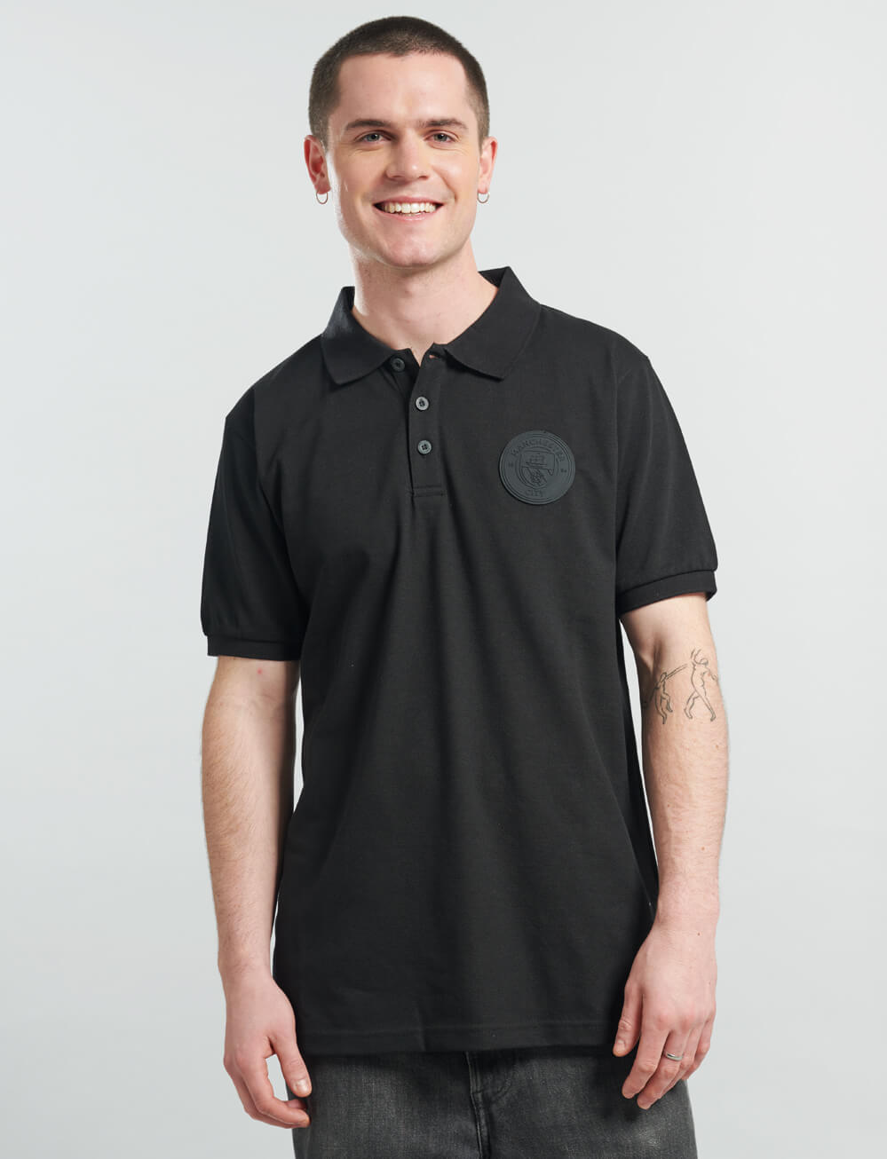 Official Manchester City Polo - Black - The World Football Store