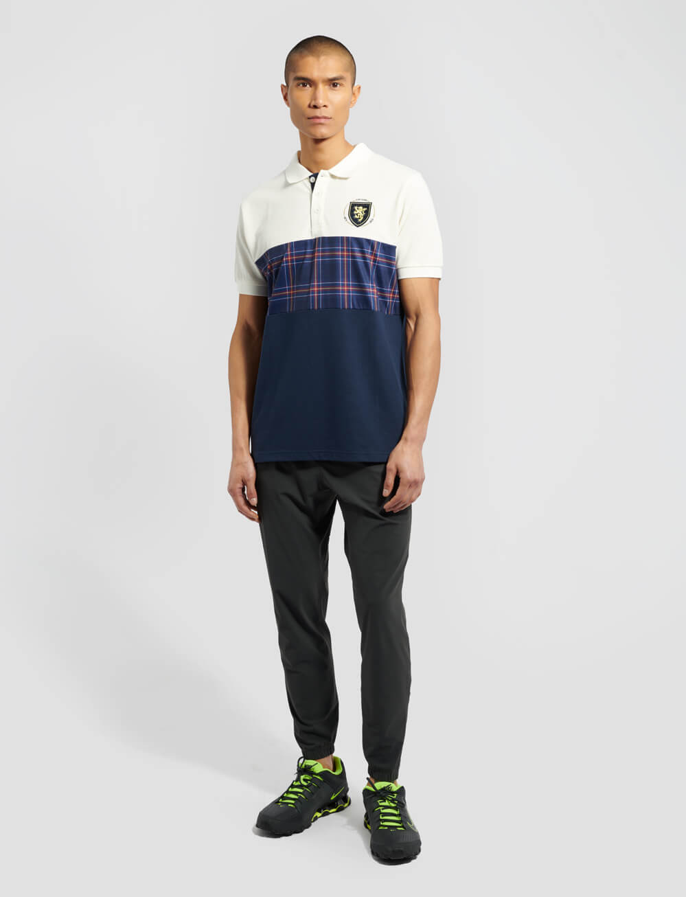 Official Team Scotland 150th Anniversary Check Polo Shirt - The World Football Store