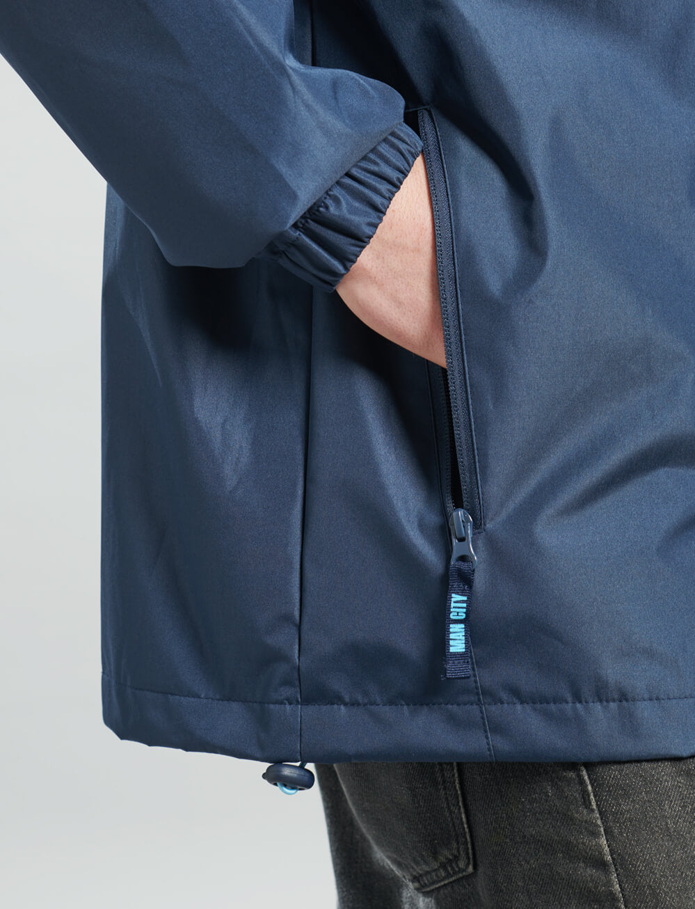 Official Manchester City Shower Jacket - Navy | The World Football Store