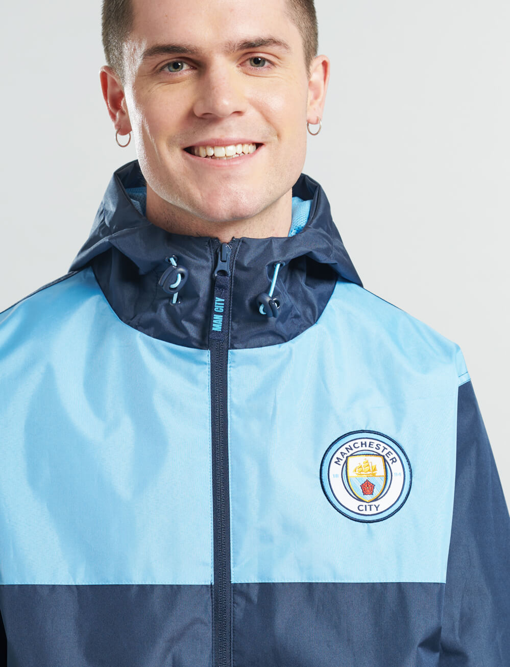 Official Manchester City Shower Jacket - Navy - The World Football Store