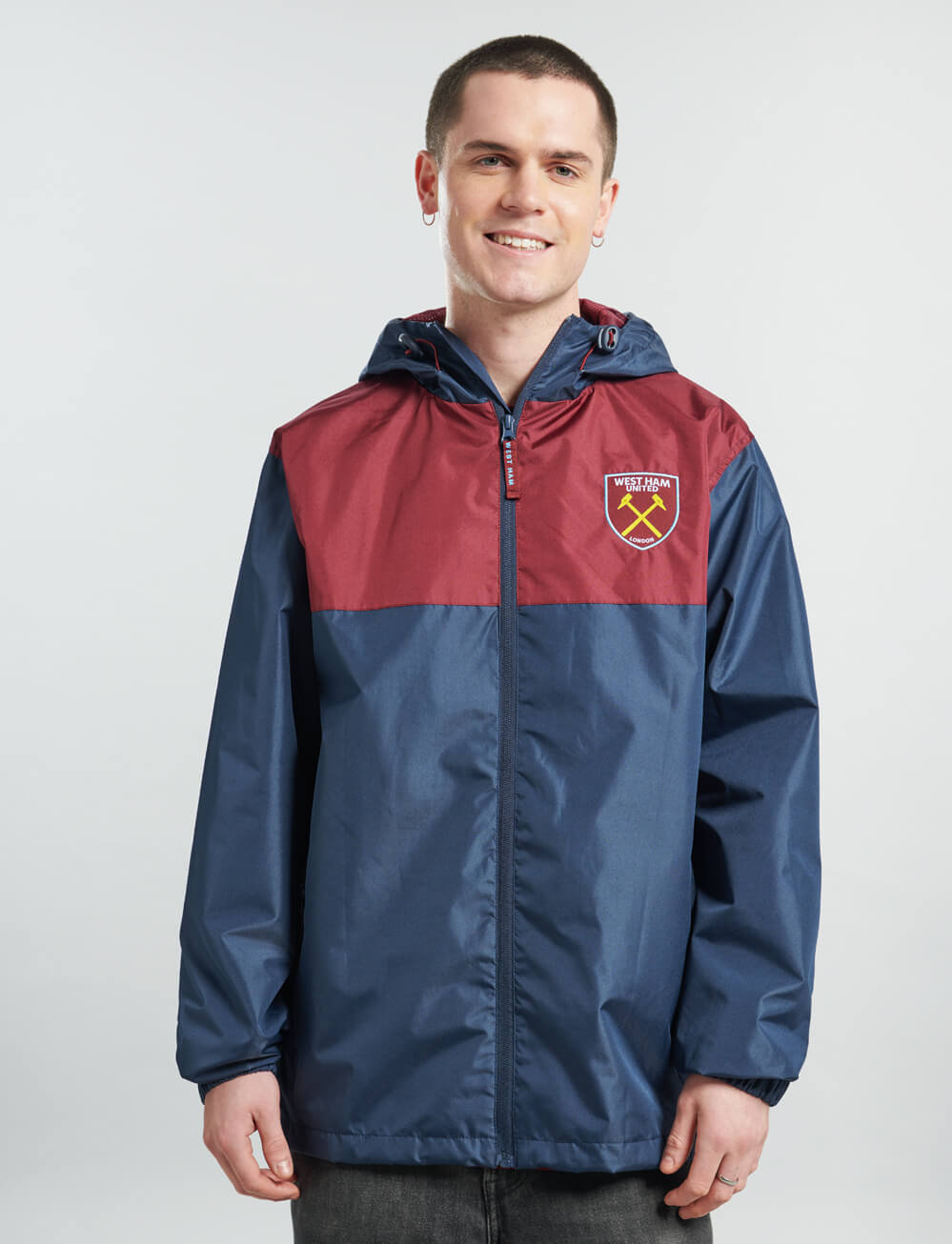 Official West Ham United Shower Jacket - Navy - The World Football Store