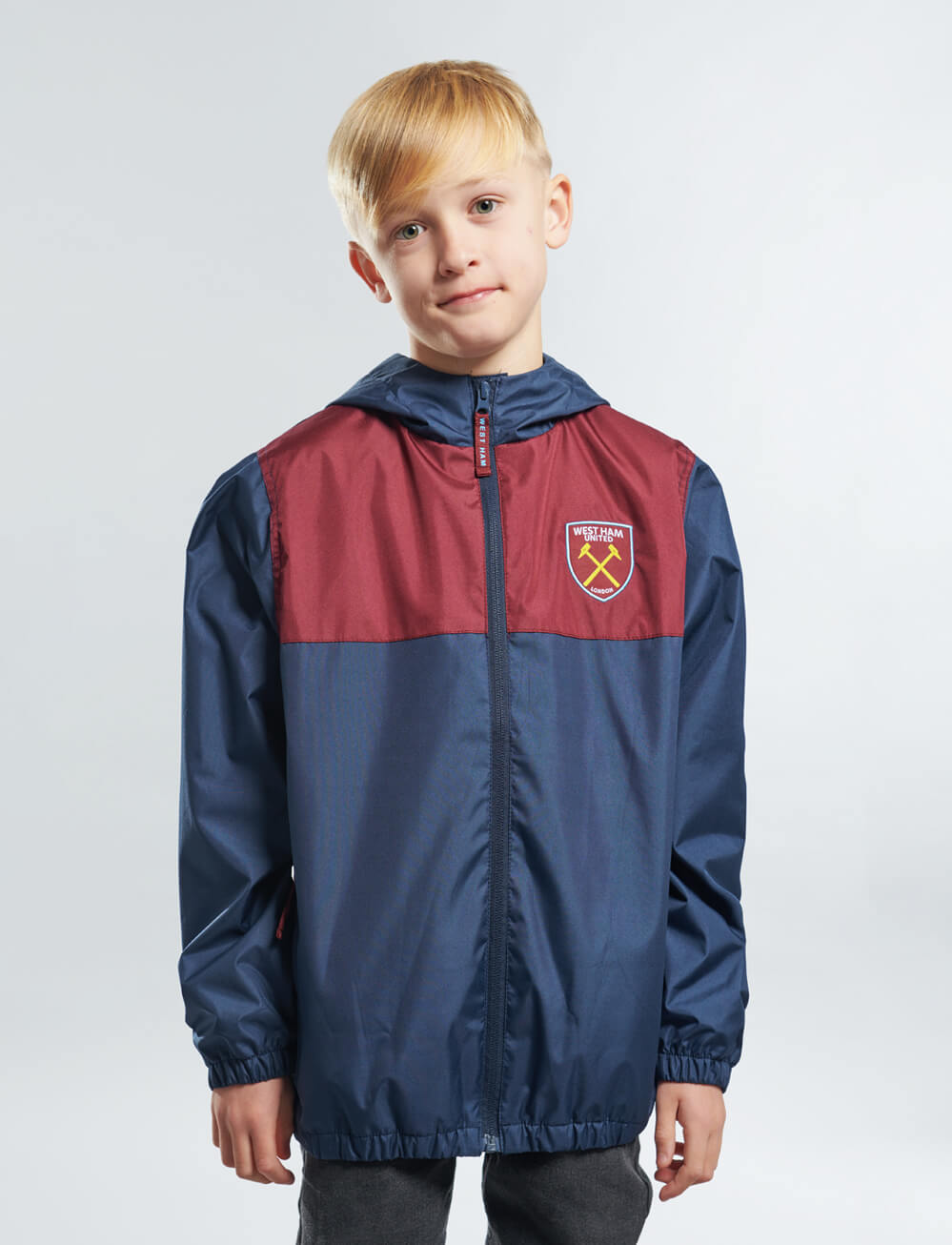 Official West Ham United Kids Shower Jacket - Navy - The World Football Store