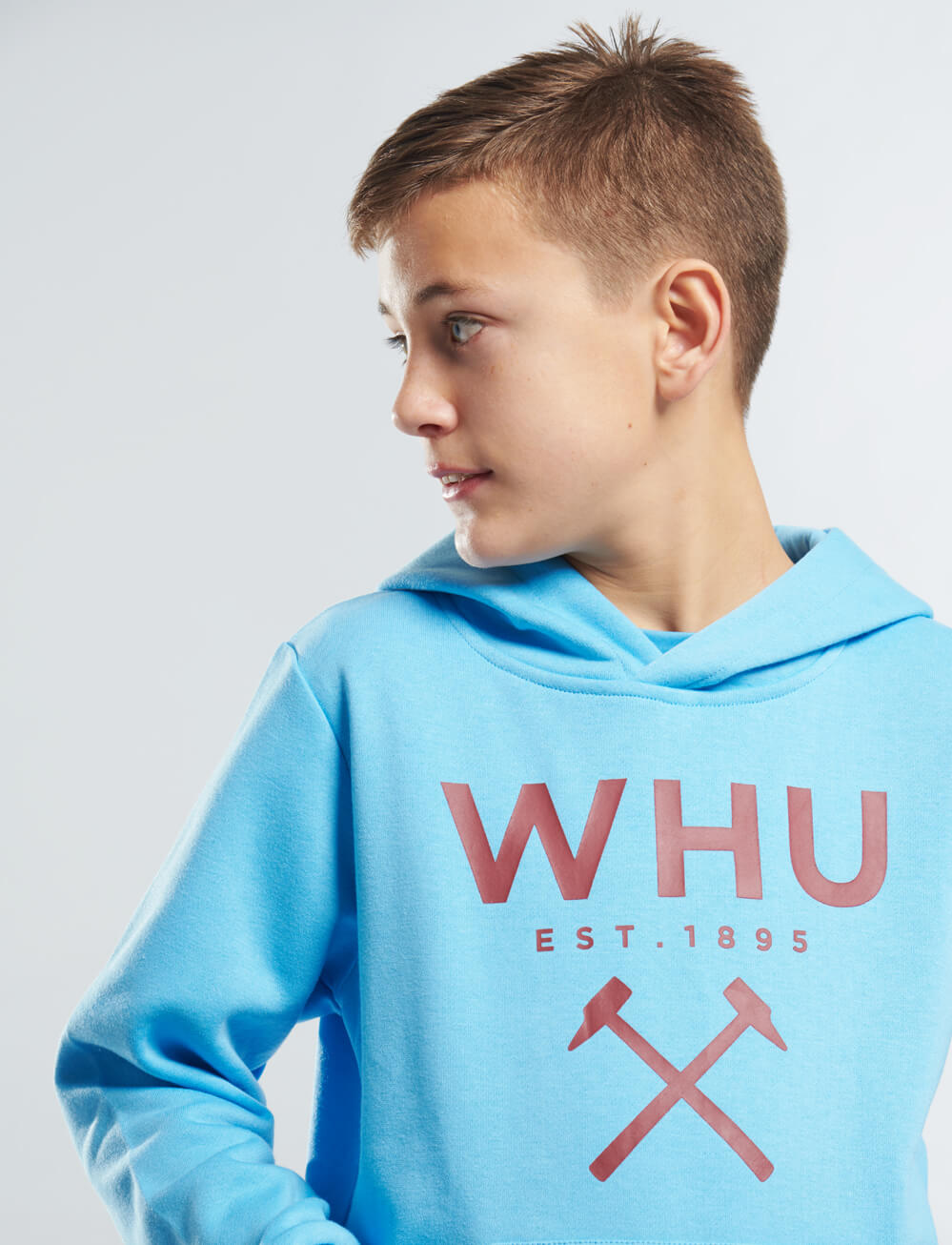 Official West Ham United Kids Logo Hoodie - Blue - The World Football Store