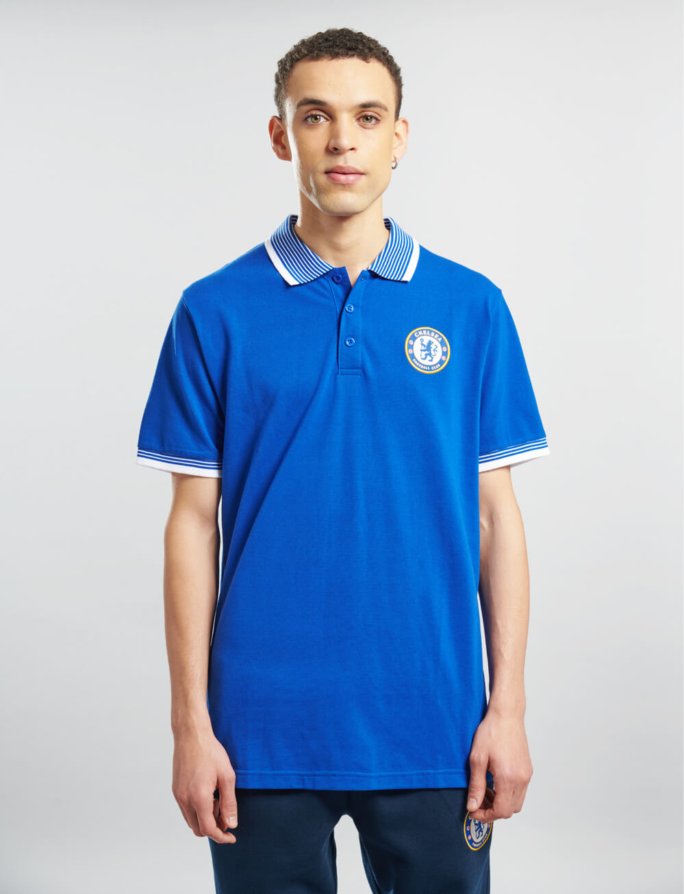 Official Chelsea Tipped Polo - Royal Blue - The World Football Store