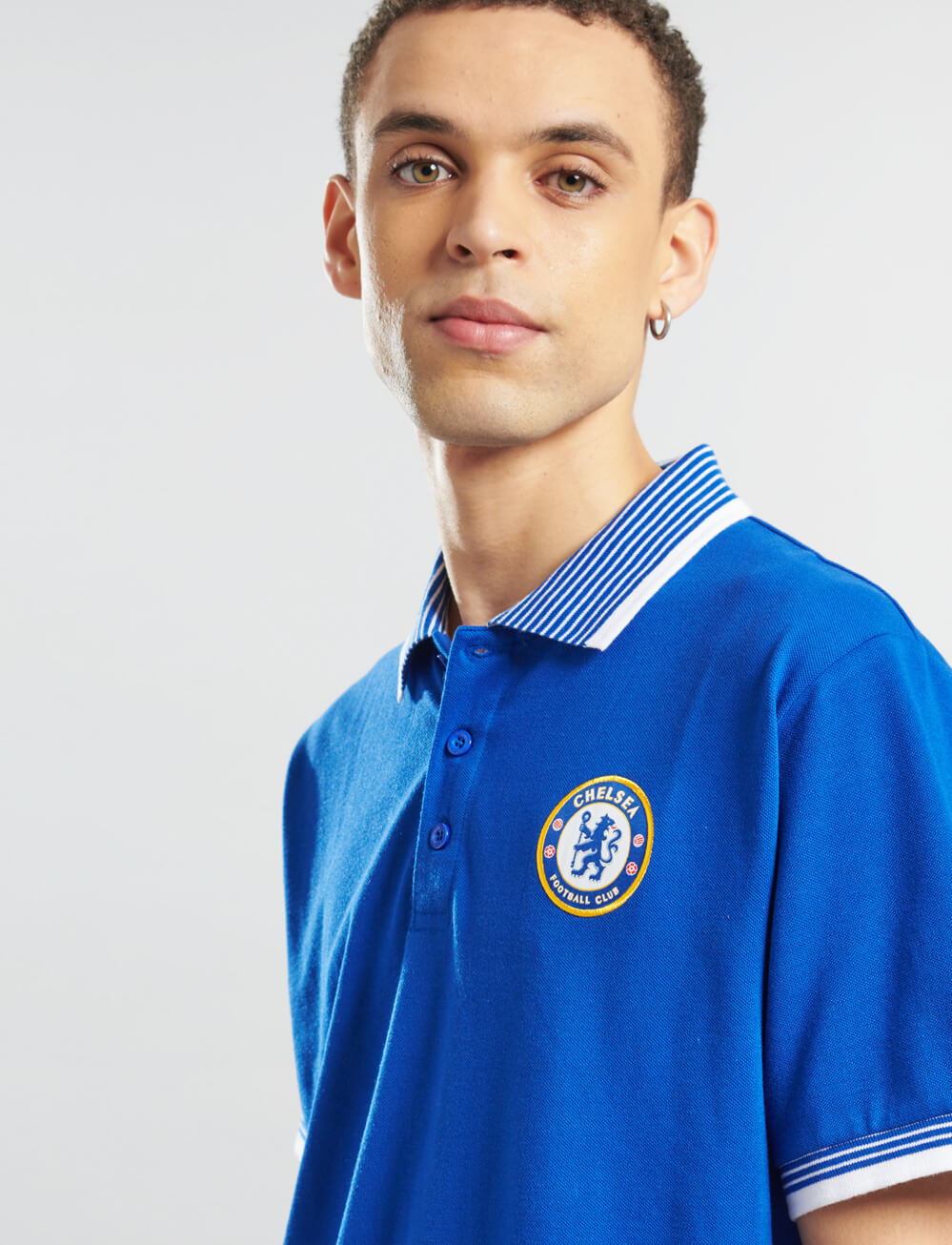 Official Chelsea Tipped Polo - Royal Blue - The World Football Store