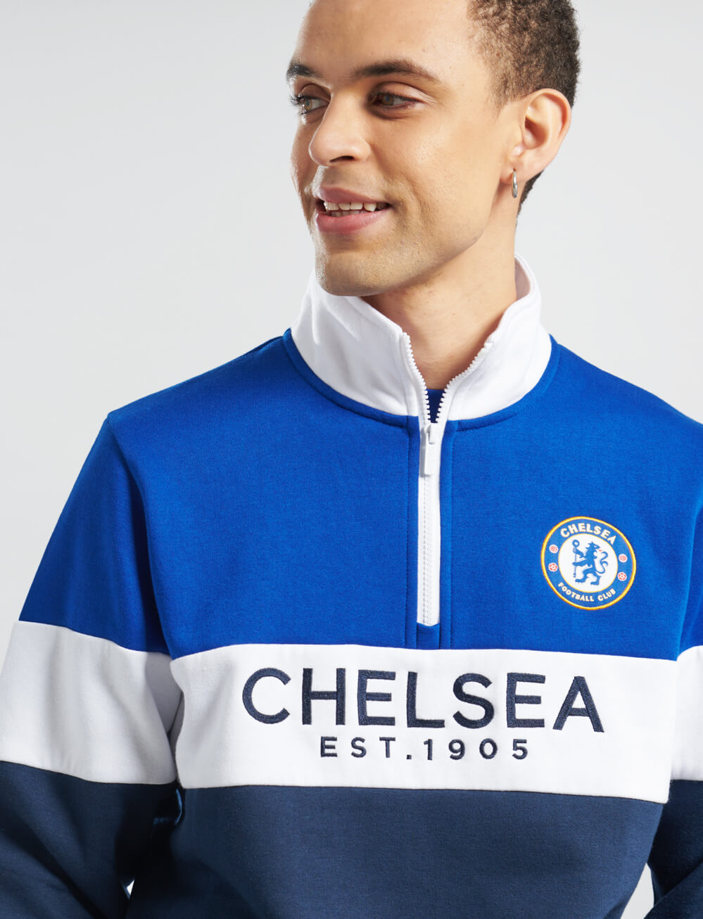 Official Chelsea 1/4 Zip Sweat - The World Football Store