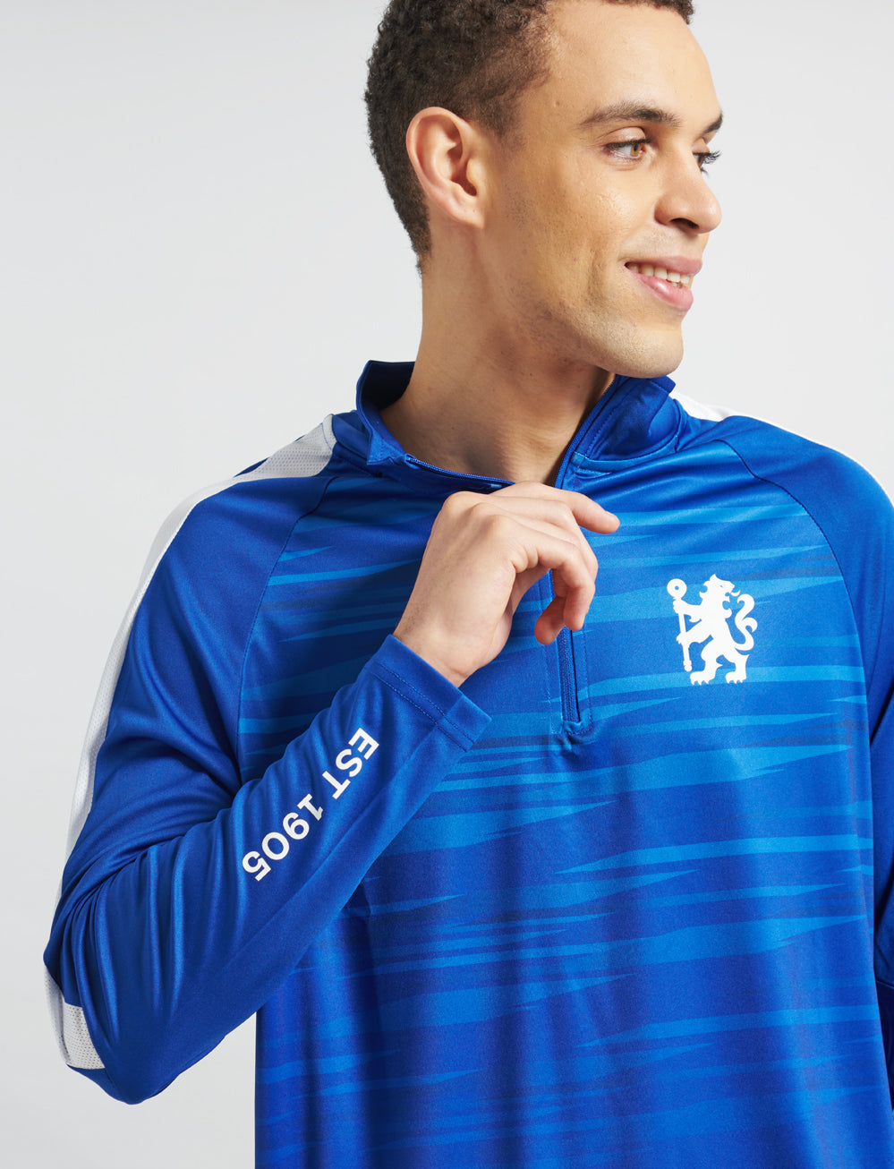 Official Chelsea 1/4 Zip Track Top - Royal Blue - The World Football Store