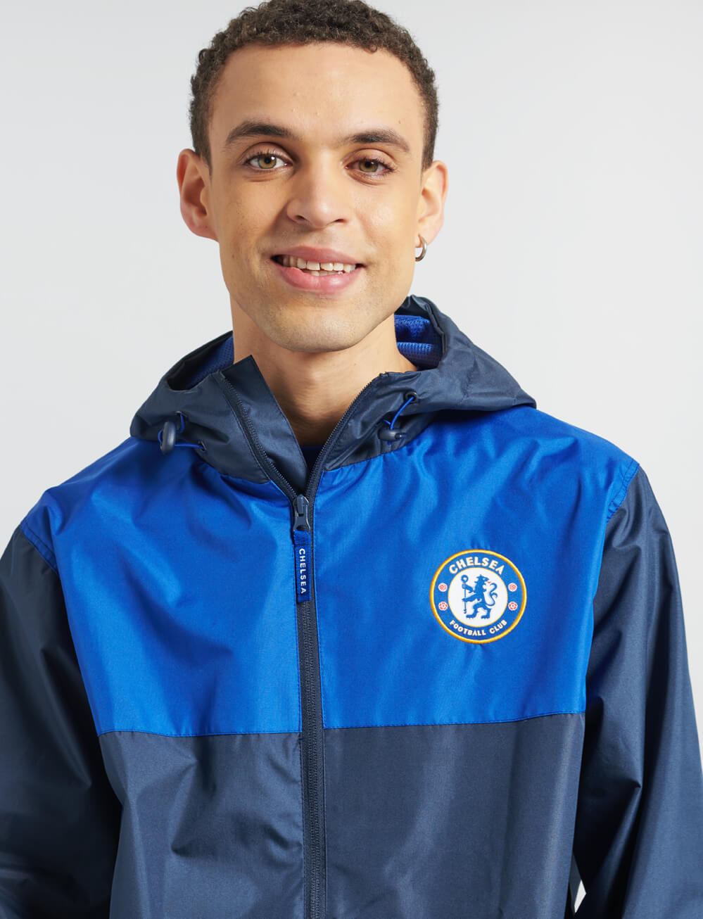 Official Chelsea Shower Jacket - Navy - The World Football Store