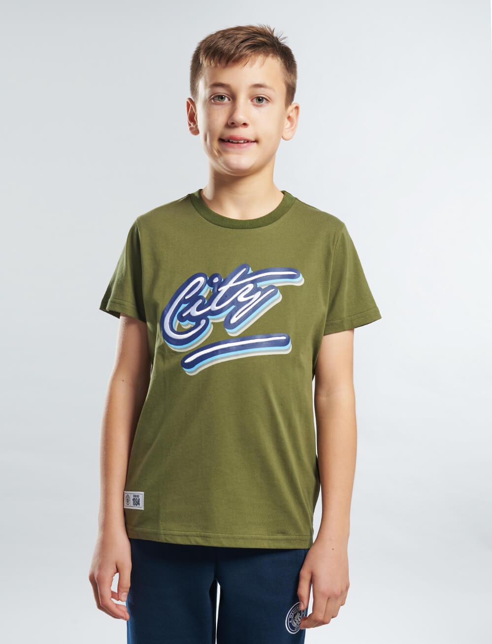 Official Manchester City Kids Graphic T-Shirt - Cypress - The World Football Store