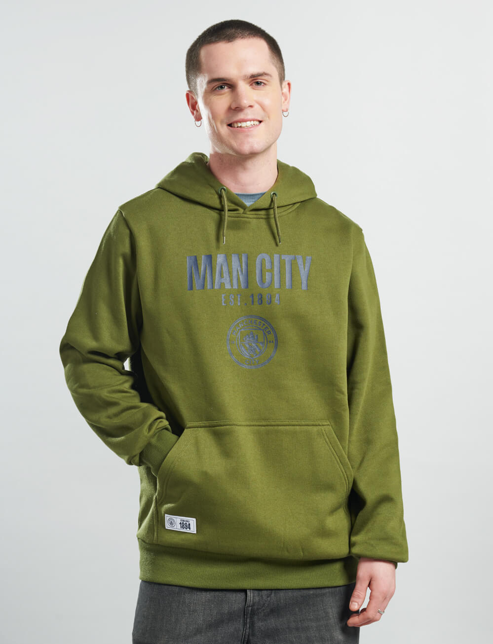 Official Manchester City Logo Hoodie - Cypress - The World Football Store