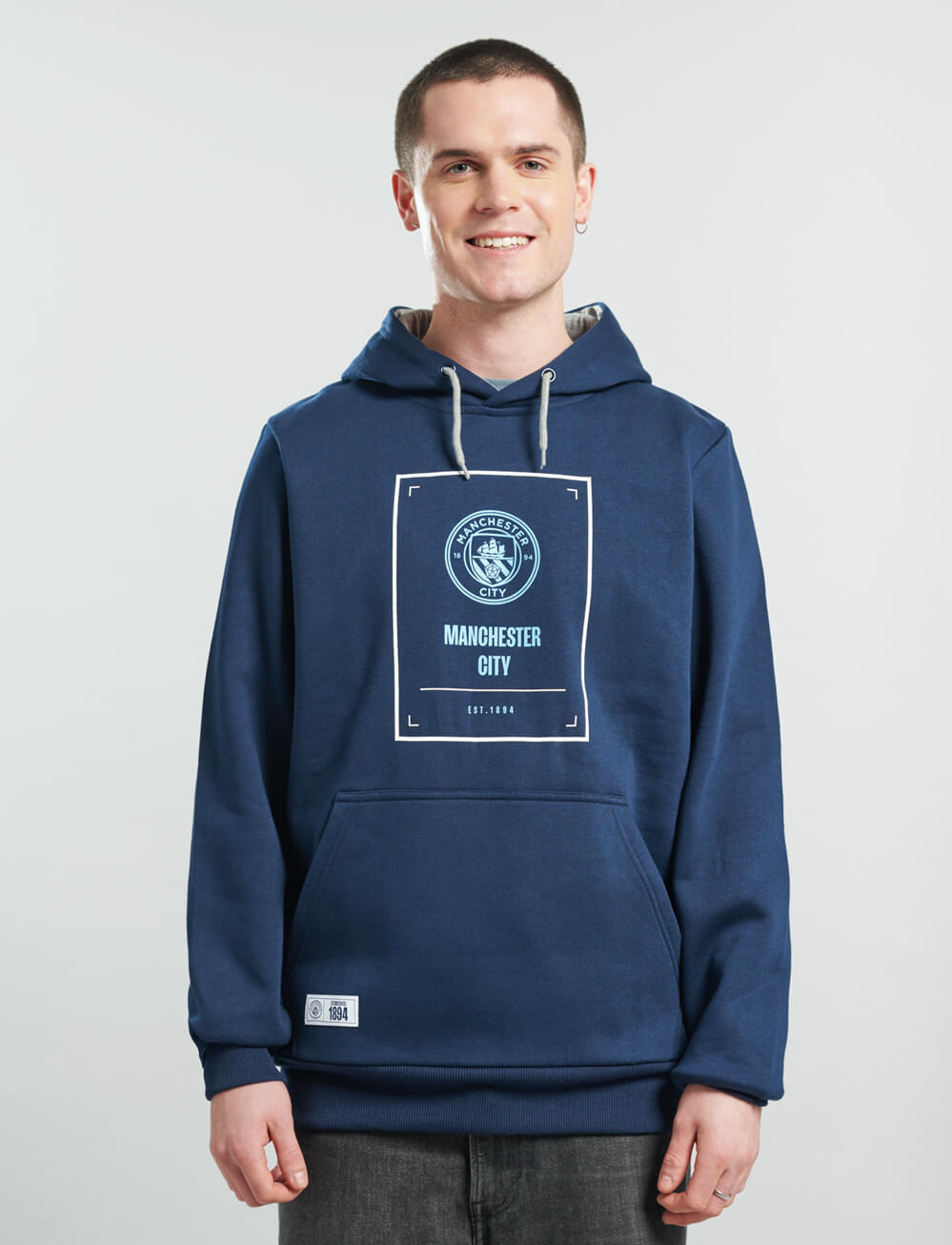 Official Manchester City Crest Hoodie - Navy - The World Football Store