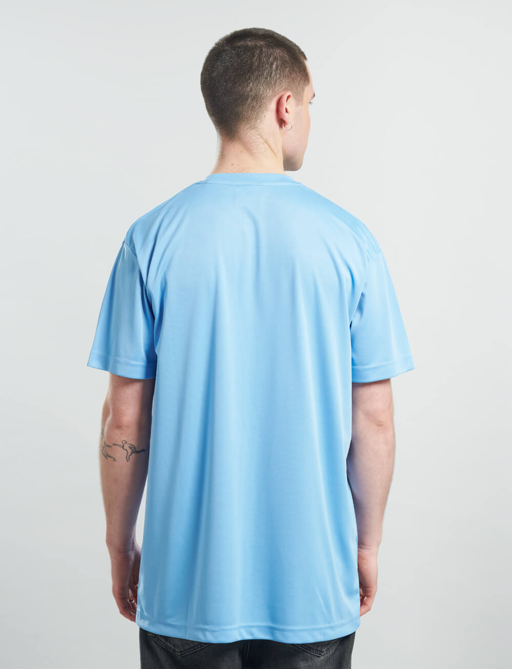 Official Manchester City Stripe T-Shirt - Sky Blue - The World Football Store