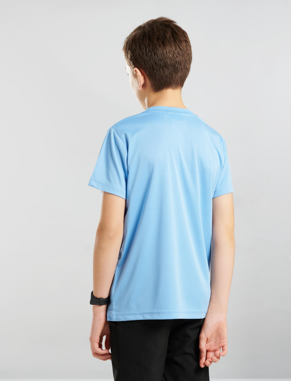 Official Manchester City Kids Stripe T-Shirt - Sky Blue - The World Football Store