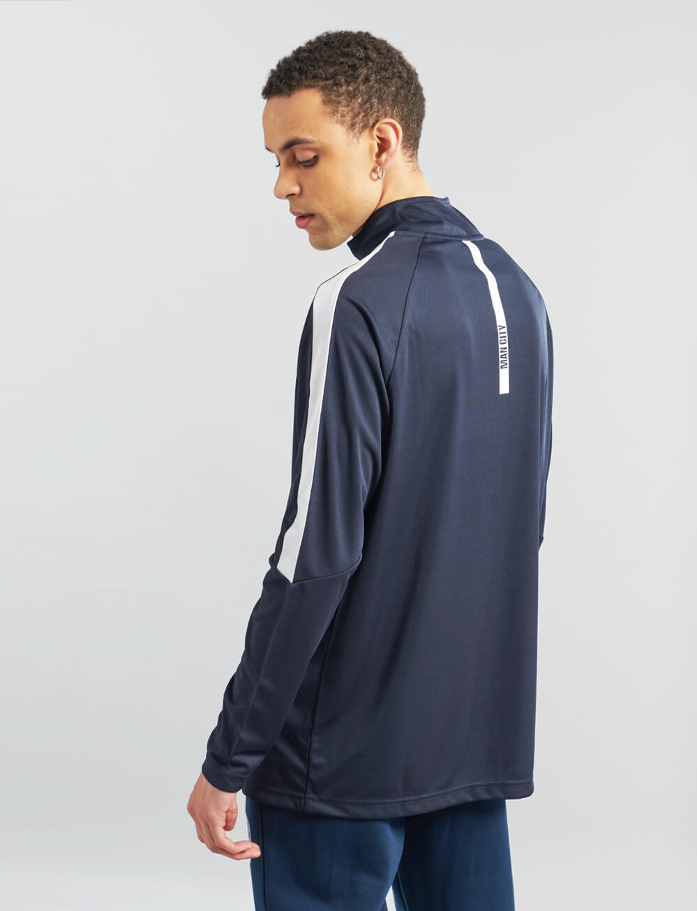 Official Manchester City 1/4 Zip Track Top - Navy - The World Football Store