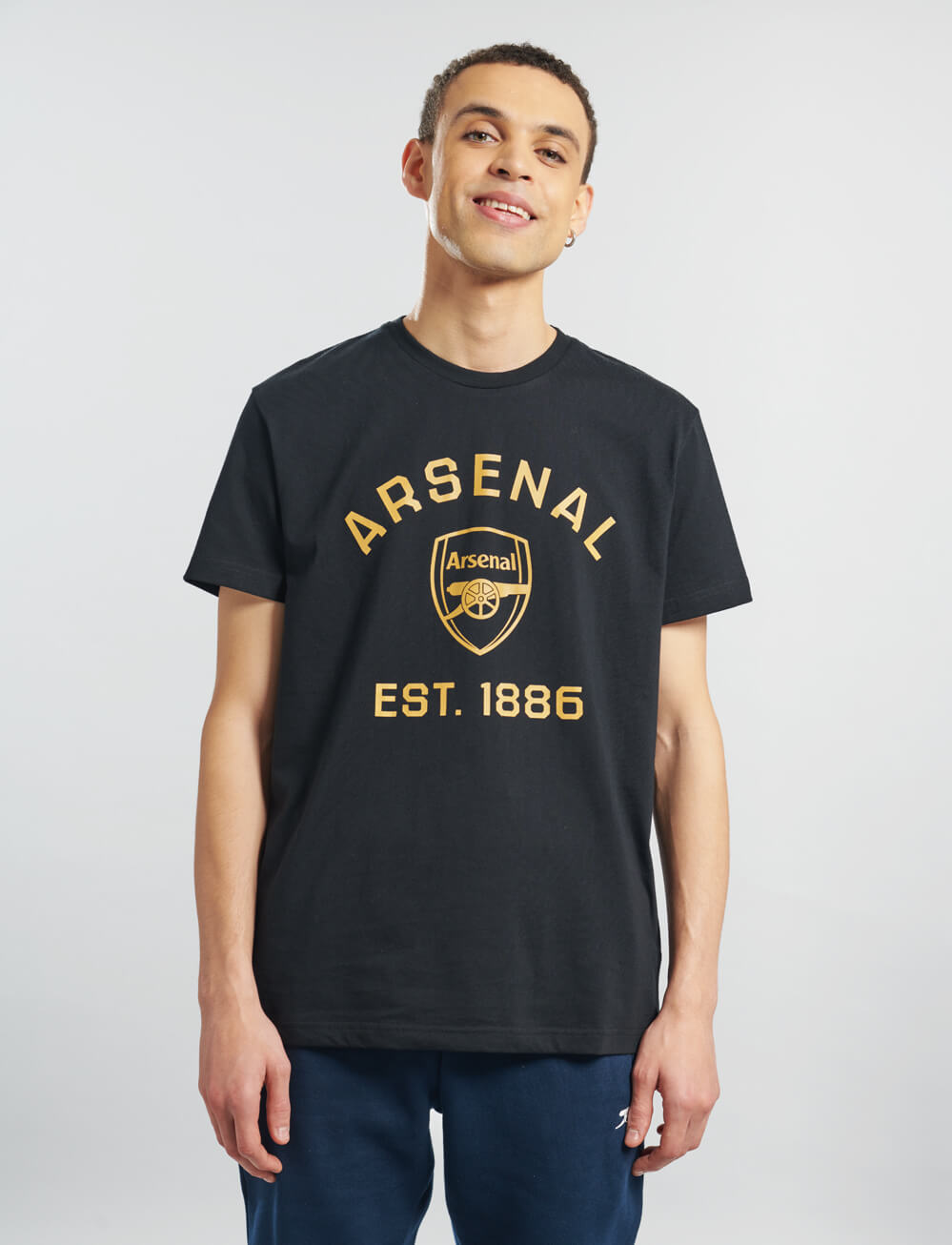 Official Arsenal Graphic T-Shirt - Black - The World Football Store