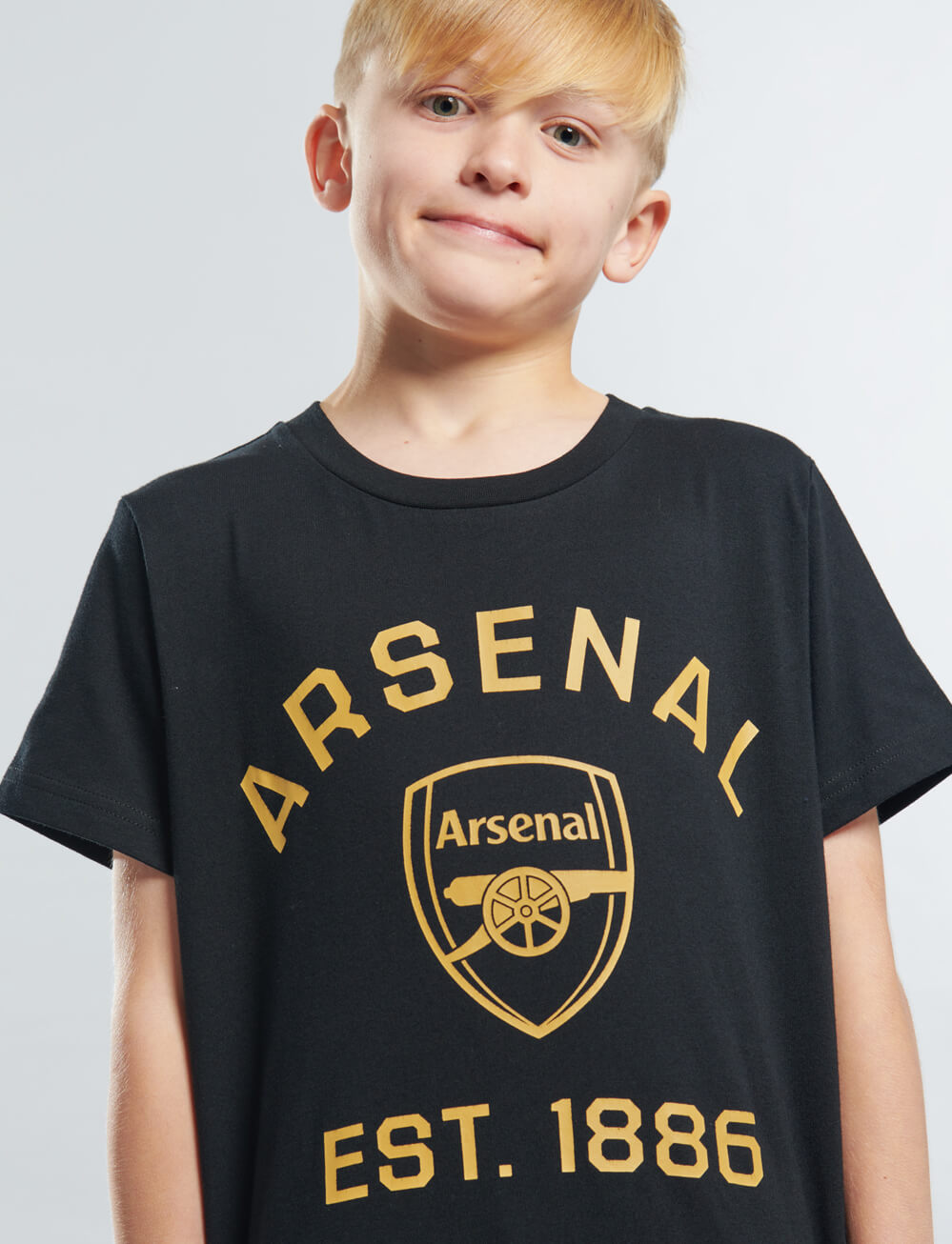 Official Arsenal Kids Graphic T-Shirt - Black - The World Football Store