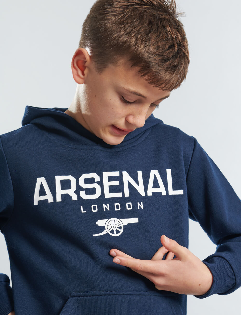 Official Arsenal Kids Logo Hoodie - Navy - The World Football Store