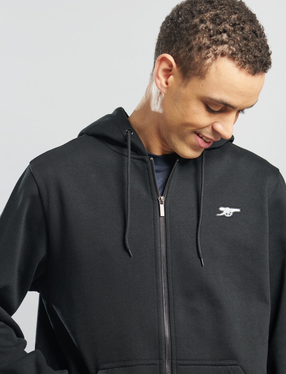 Official Arsenal Full Zip Hoodie - Black - The World Football Store