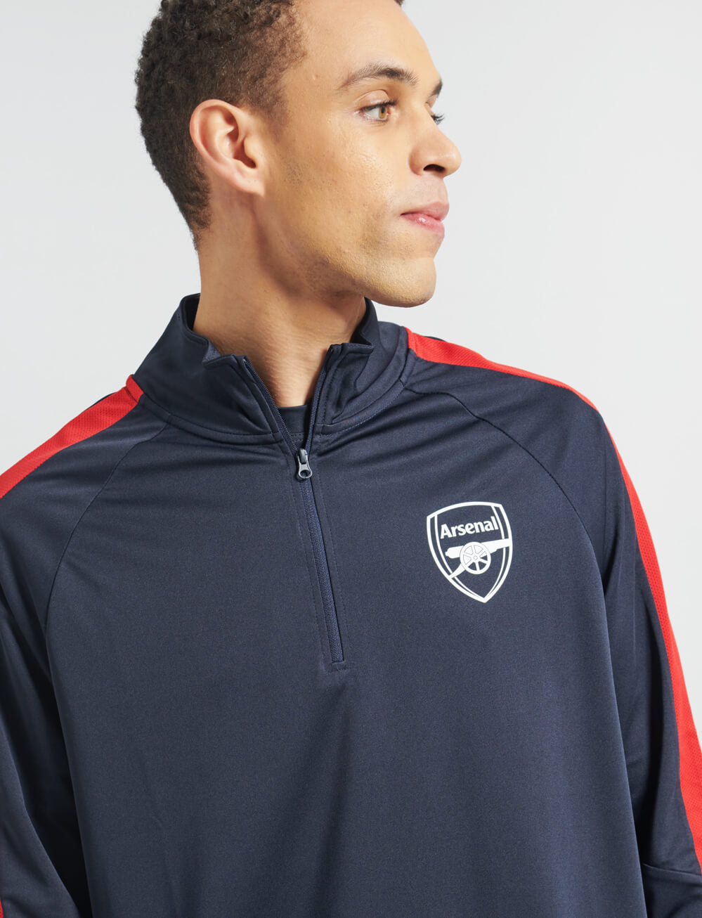 Official Arsenal 1/4 Zip Track Top - Navy - The World Football Store