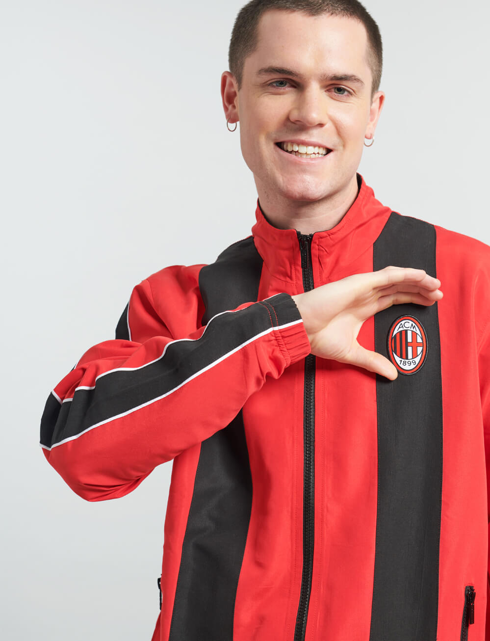 Official AC Milan 1998 Archive Track Jacket - Red - The World Football Store