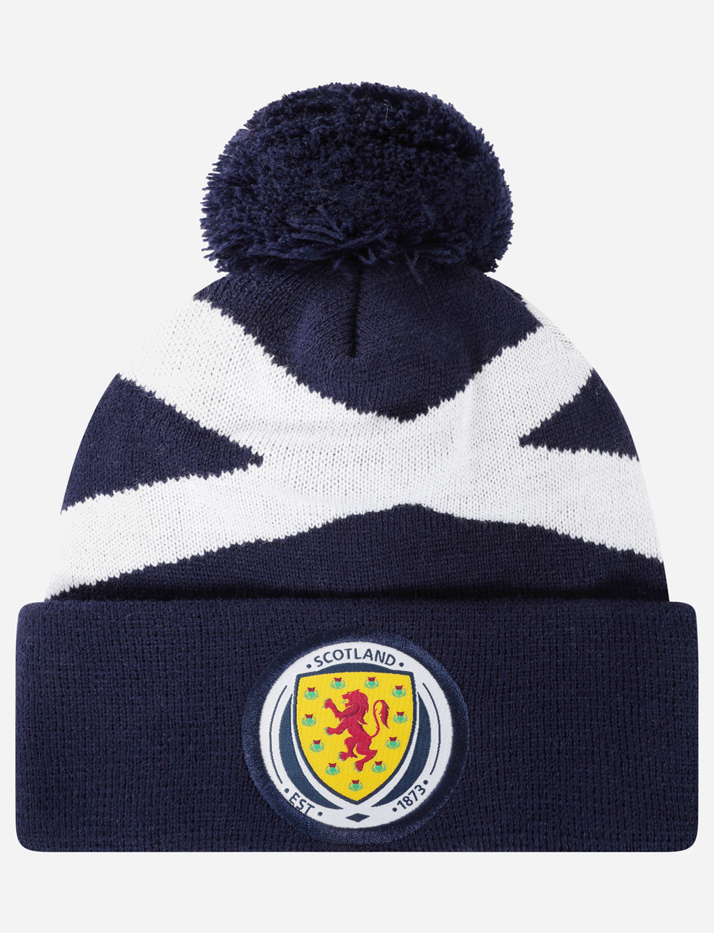 Official Team Scotland Bobble Hat - Navy