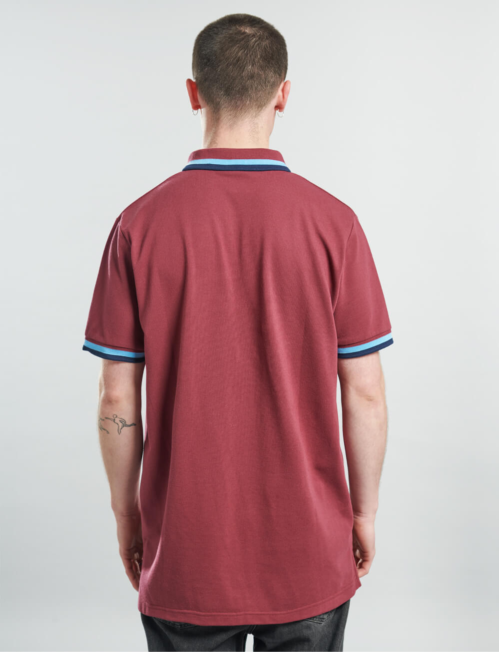 Official West Ham United Tipped Polo - Claret - The World Football Store