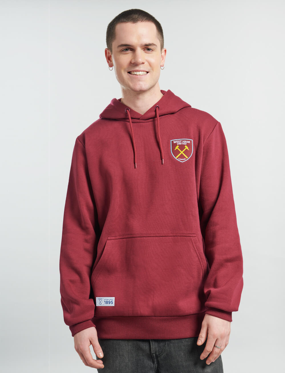 Official West Ham United Crest Hoodie - Claret - The World Football Store